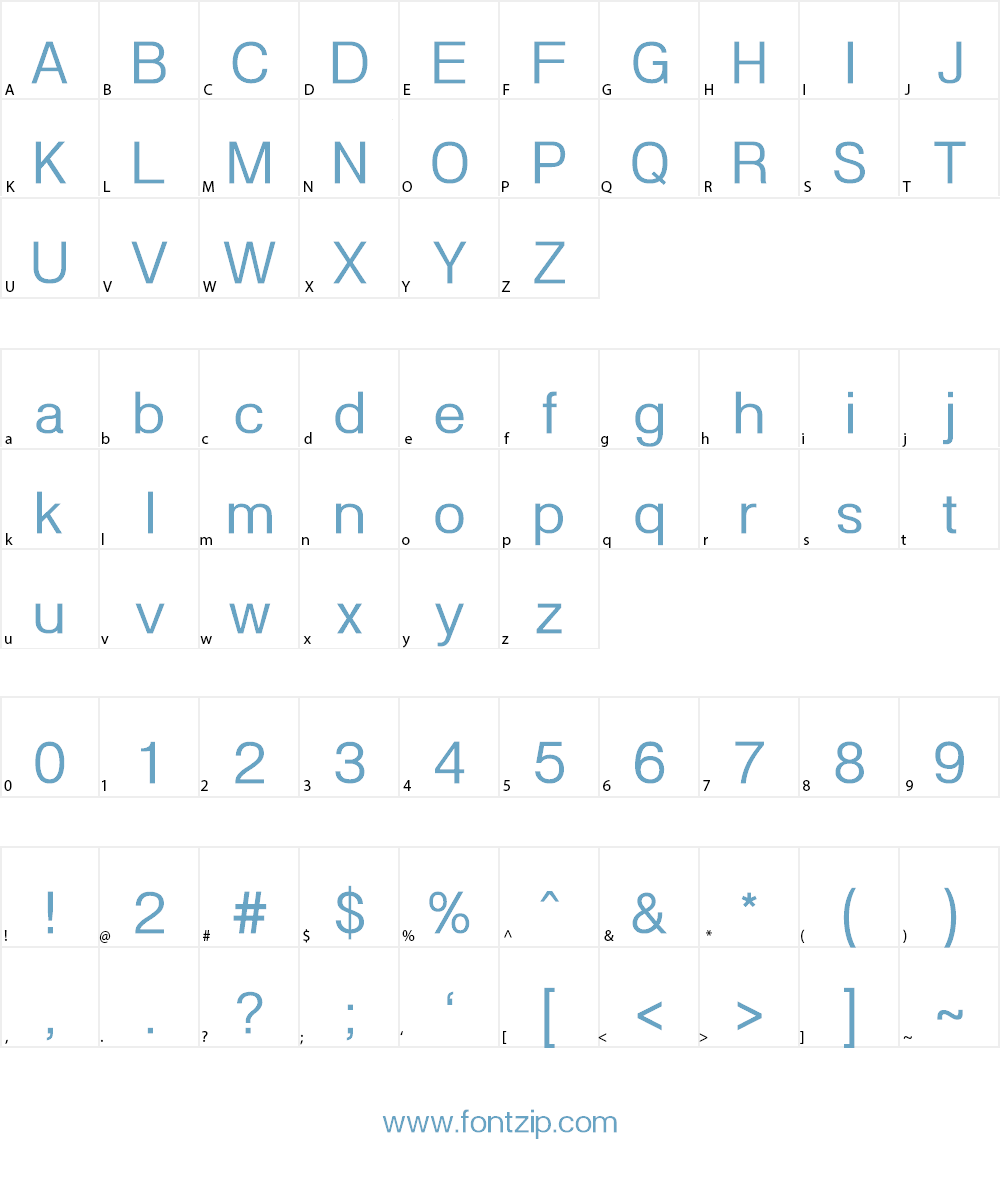 POE Vetica UI Font Character